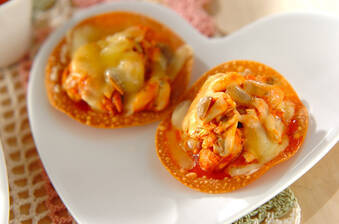 キノコのミニピザ