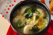 麩入りかきたま汁