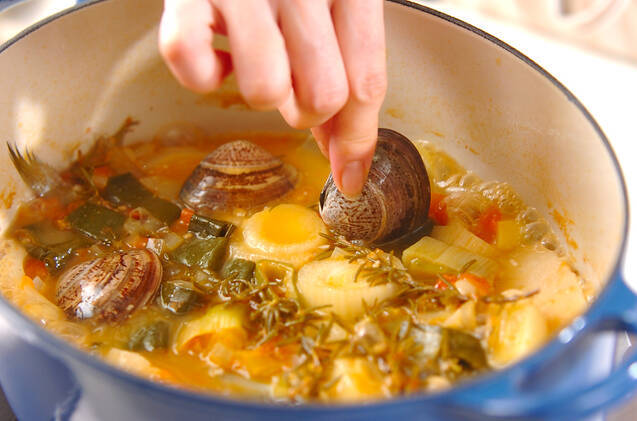 大豆入り和風ブイヤベースの作り方の手順4