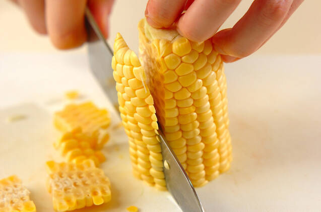 トウモロコシのバターしょうゆの作り方の手順1