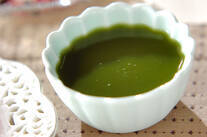 甘納豆の抹茶ゼリー