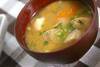 カボチャのみそ汁の作り方の手順