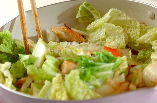 鶏肉と白菜の炒め物の作り方の手順8