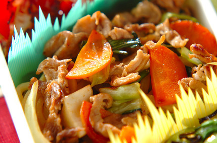 肉みそ焼きうどん