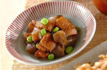 板コンニャクと鶏肉のうま煮