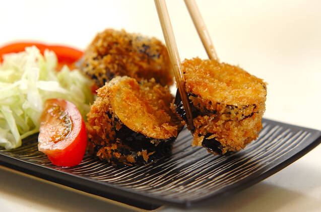 ナスのジューシーはさみ揚げの作り方の手順8