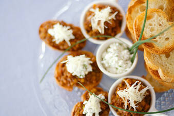 レンズ豆のブルスケッタ