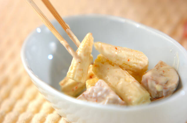 ベビーコーンのピリ辛マヨ和えの作り方の手順4