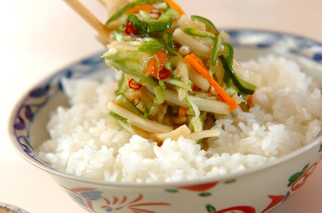 野菜のピリ辛甘酢塩麹漬けの作り方の手順5