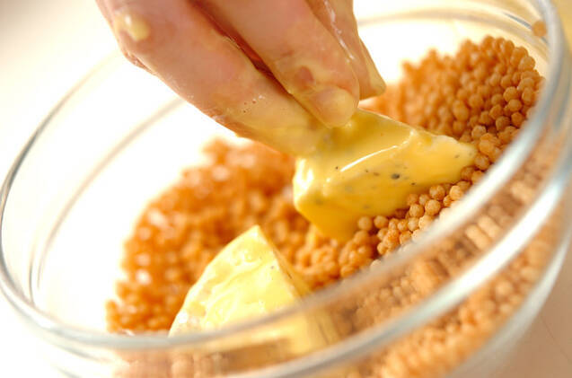 カマンベールのぶぶあられ衣の作り方の手順5