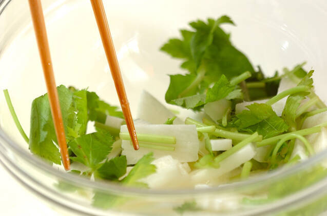 長芋のワサビ酢和えの作り方の手順5