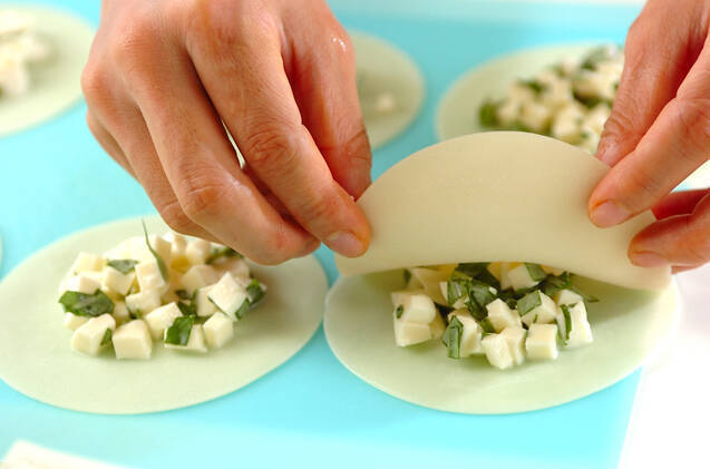 チーズのラビオリ風の作り方の手順4