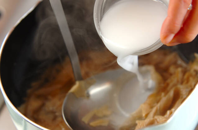 あんかけ湯葉丼の作り方の手順4