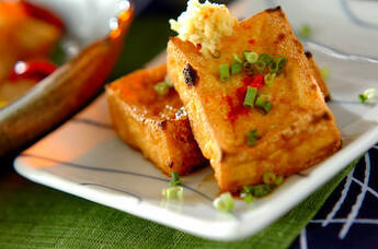 カリッと厚揚げのステーキ