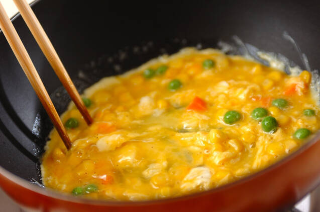 彩りオムレツの作り方の手順2