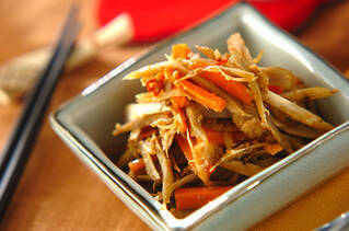 ゴボウとニンジンのきんぴら