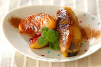 リンゴとバナナのソテー