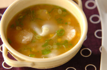 ホタテバターのみそスープ