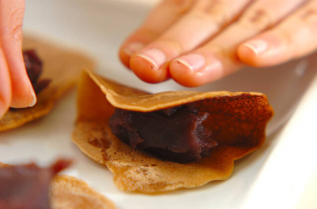 黒糖あんこ巻きの作り方の手順3