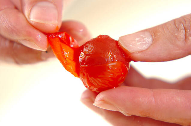 プチトマトのバジルマリネの作り方の手順4