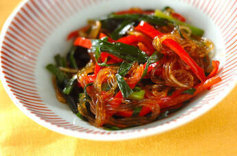 ニラのチャプチェ風