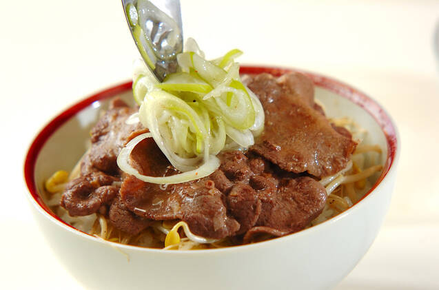 牛タンのレモンネギダレ丼の作り方の手順3