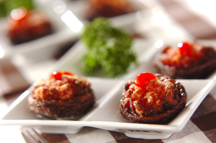 シイタケのウインナー詰め