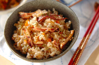 イカ入りバターライス