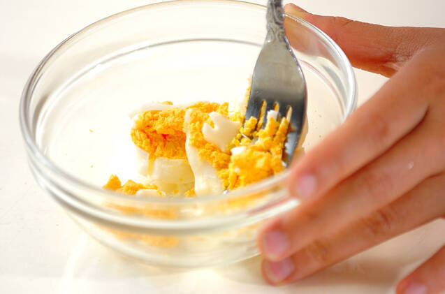 ホタテとエビのタルタル和えの作り方の手順3