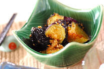 揚げナスのゴマ和え