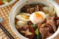 皿盛りすき焼き