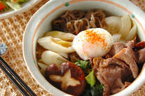 皿盛りすき焼き