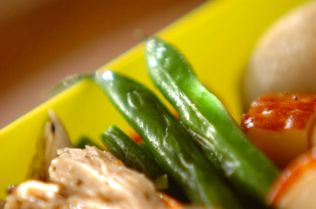 サヤインゲンのグラッセ