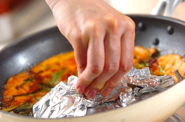 ニラ納豆のチヂミの作り方の手順7