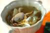 玉ネギとアサリのやさしい煮込みの作り方の手順