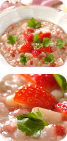 春のイタリアン！イチゴのチーズリゾット