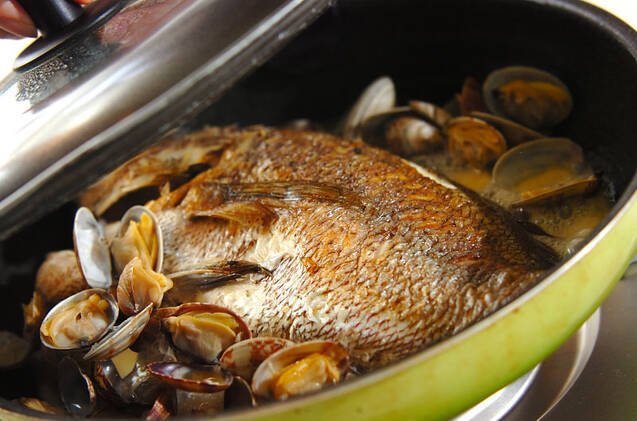 楽しみ方無限大！鯛の丸ごとアクアパッツァ by山下 和美さんの作り方の手順6