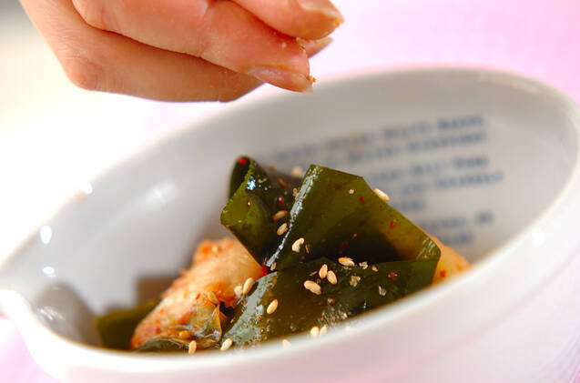 ワカメとリンゴのキムチ和えの作り方の手順4