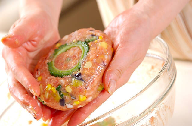 夏のなごりハンバーグの作り方の手順7