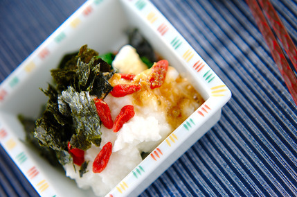 ほうれん草の長芋がけ