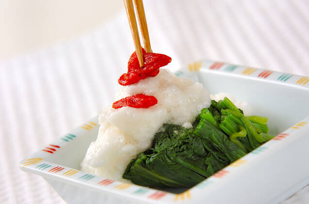 ほうれん草の長芋がけの作り方の手順6