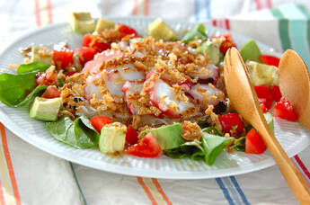 タコとアボカドのお刺身サラダ