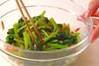 小松菜と干しエビの甘酢の作り方の手順4