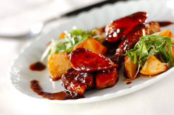 ブリの赤ワイン照り煮