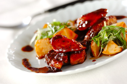 ブリの赤ワイン照り煮