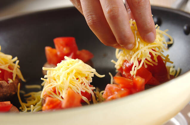 シイタケのトマト焼きの作り方の手順3