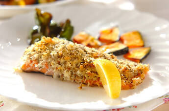 サーモンのパン粉焼き