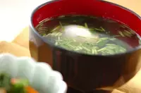 温泉卵のお吸い物