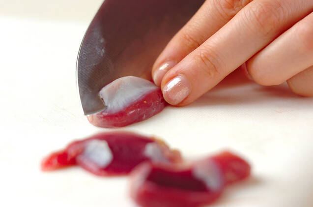 砂肝サラダの作り方の手順1