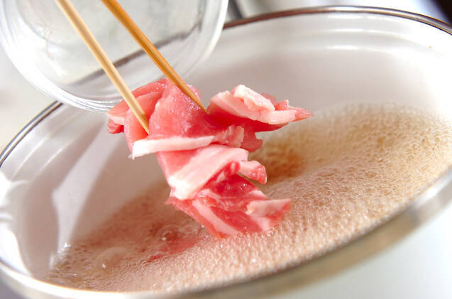 塩もみ大根と豚肉のスープの作り方の手順4